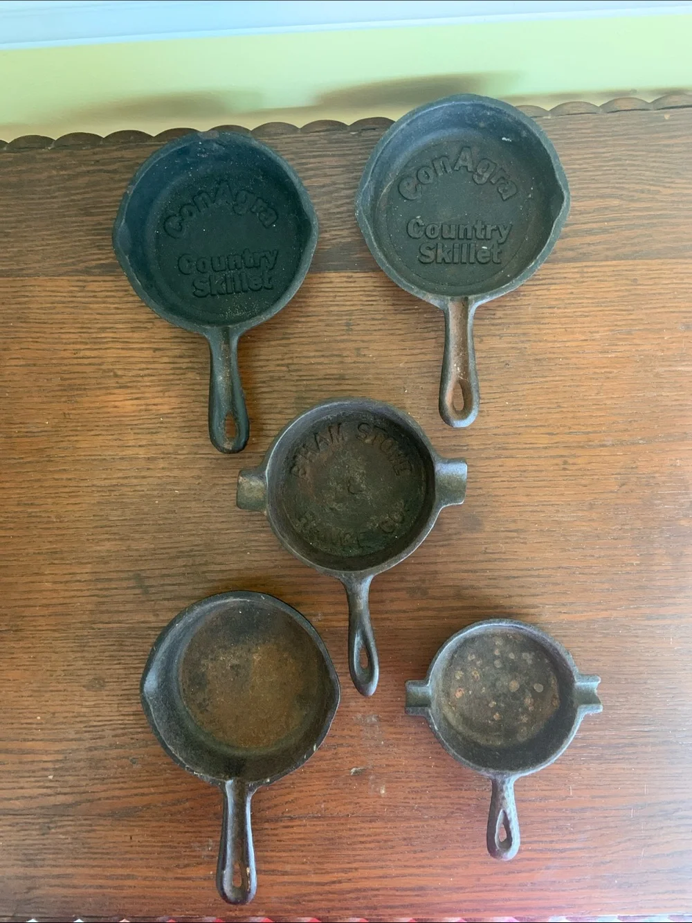 Cast Iron Mini Skillet Set - Black